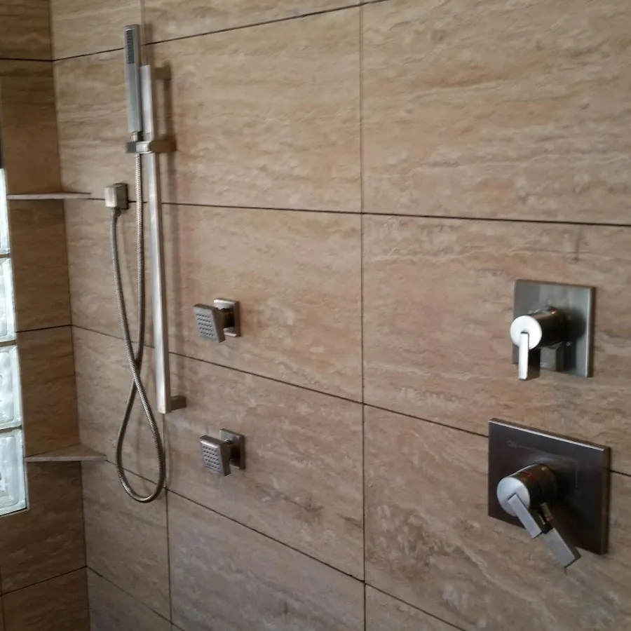 Shower fixture installation for Water Heater Replacement in Ellington
